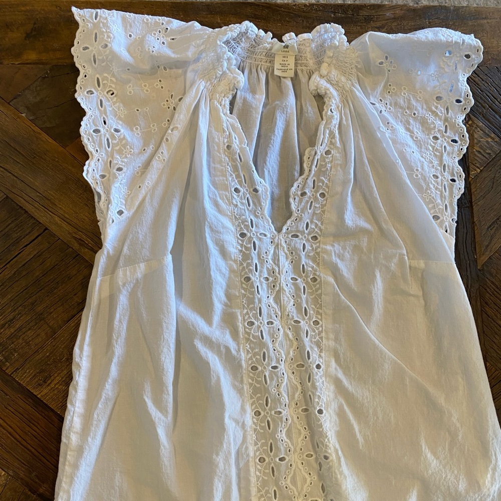 H&M eyelet blouse